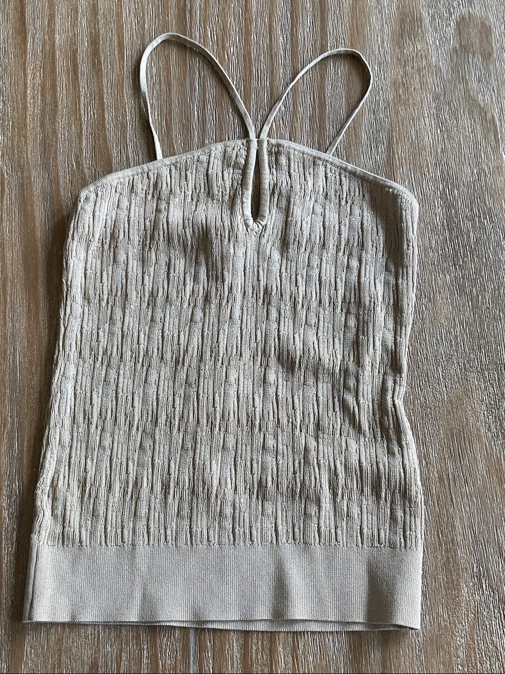 Banana Republic Beige Textured Spaghetti-Strap Camisole